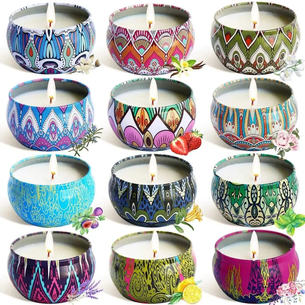 Murah 12 Buah/Set Lilin Aroma Natal Beraroma Timah Merah Muda Portabel Untuk Ulang Tahun Aromaterapi Wanita