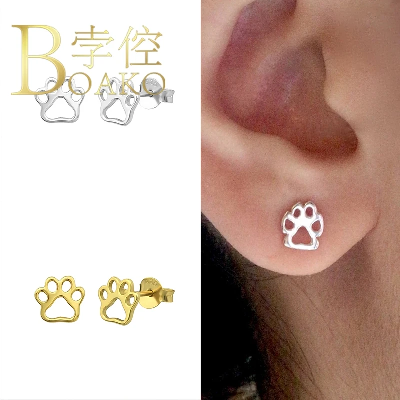 

BOAKO Rivet Bee Earrings For Women 2020 Brincos 925 Sterling Silver Earrings Dangle Earcuff Jewelry Zircon Aretes #4.4