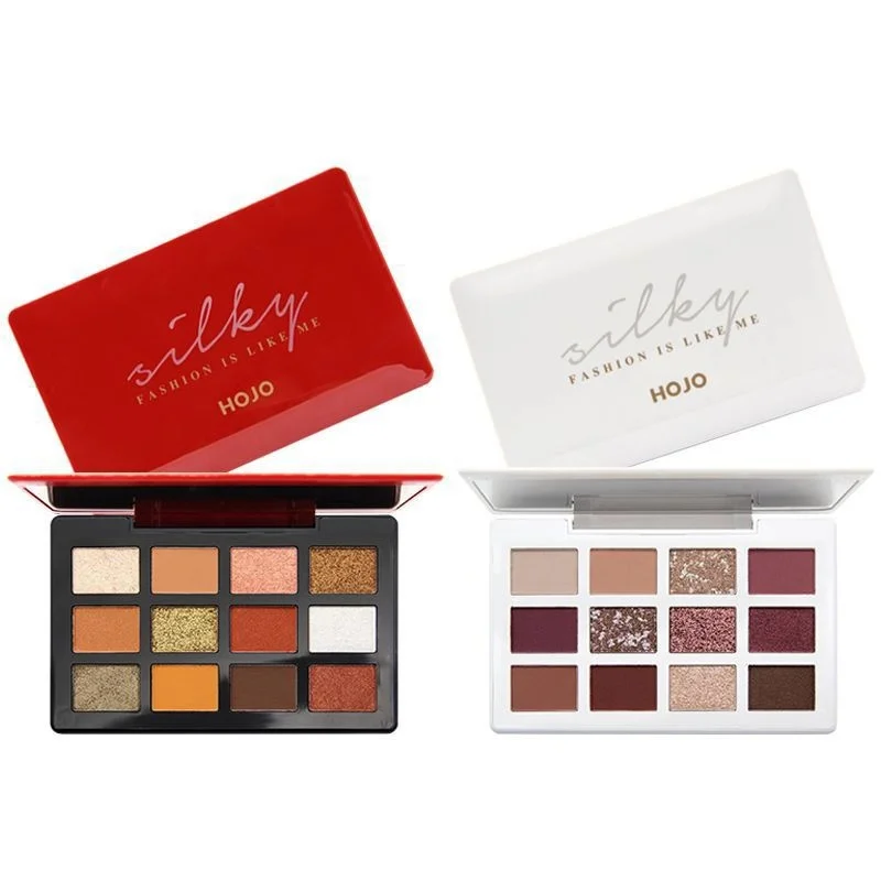 Палетка теней для век HOJO 12 цветов блестящие тени макияж глаз матовые матовых