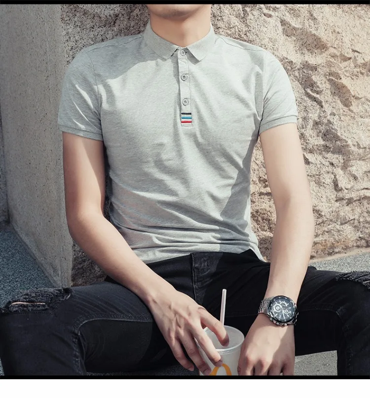 

Men Polo Shirt Casual Long Sleeve Male Cotton Polo Shirts Soild Slim Camisa Polo Shirt Men Spring 2021 Male Clothes Polosshirt