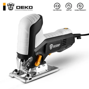Лобзик DEKO DKJS80Q3 JHigh Power, 6 скоростей, многоугольная электрическая пила с лезвиями, металлическая линейка, шестигранный ключ, электроинструменты