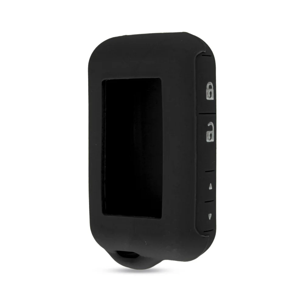 KEYYOU силиконовый чехол для ключей для Starline E90 E63 E91 E61 E95 E66 E60 ЖК-дисплей Двусторонняя Автомобильная сигнализация дистанционный чехол брелок передатчик - Название цвета: Черный