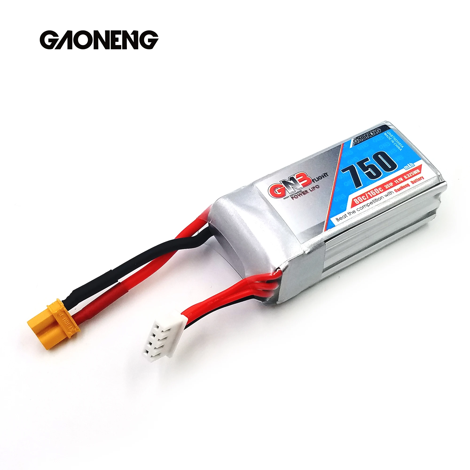 4 шт. Gaoneng GNB 11 1 В 750 мАч 80C 3S XT30 разъем литий полимерный аккумулятор для RC FPV Racing Cine