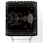 В богемном стиле Стиль планета водонепроницаемый и устойчивый к плесени душ Шторы печать Ванная комната Шторы душ Шторы s