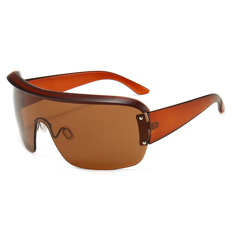 C6 brown Большие солнцезащитные очки Pro Acme для мужчин и женщин, модные зеркальные линзы, очки пилота, солнцезащитные очки, очки для женщин zonnebril PD1375 - Цвет линз: C6 brown