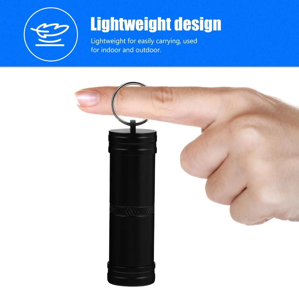 

1pc Aluminum Alloy Pill Case Waterproof Pill Storage Tank Portable Pill Holder