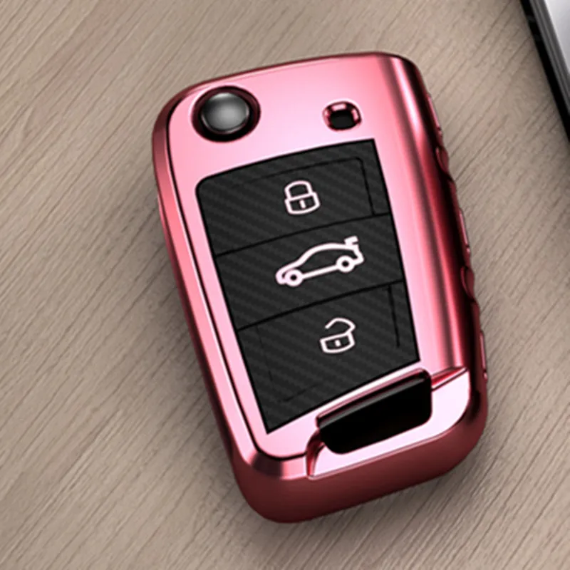 

Car Key Case for Volkswagen vw Teramont Touran L Lamando Golf 7 6 mk7 GTI Sportsvan polo caddy sharan vw passat b6 b8 scirocco