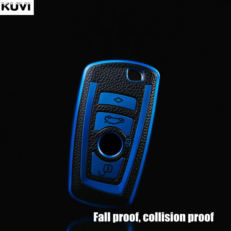 Кожаный ТПУ чехол для автомобильного ключа с дистанционным управлением BMW 1 3 5 7