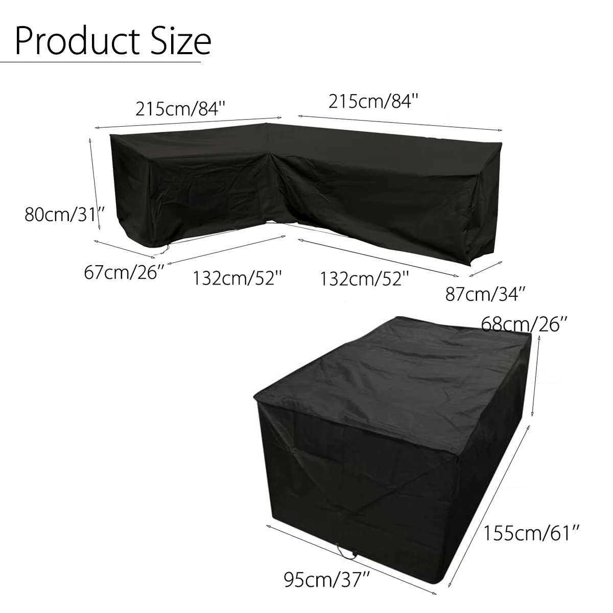 

3pcs outdoor garden furniture cover L corner sofa waterproof cover furniture sofa dust cover outdoor table cover