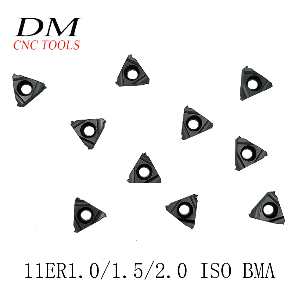 

10 штук 11ER1. 0/1. 5/2. 0 ISO BMA вставка из карбида для резьбы токарного инструмента сверлильный брусок лезвие ограничено