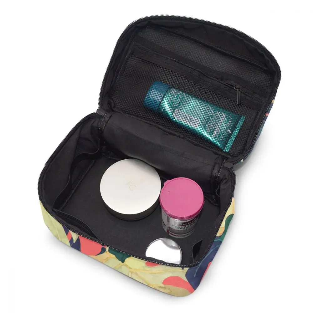 

2021 Multi-function Travel Organizer Bag Watercolor Fern Leaves Palm Women Cosmetic Bag Beauty Makeup Toiletry Wash Bags