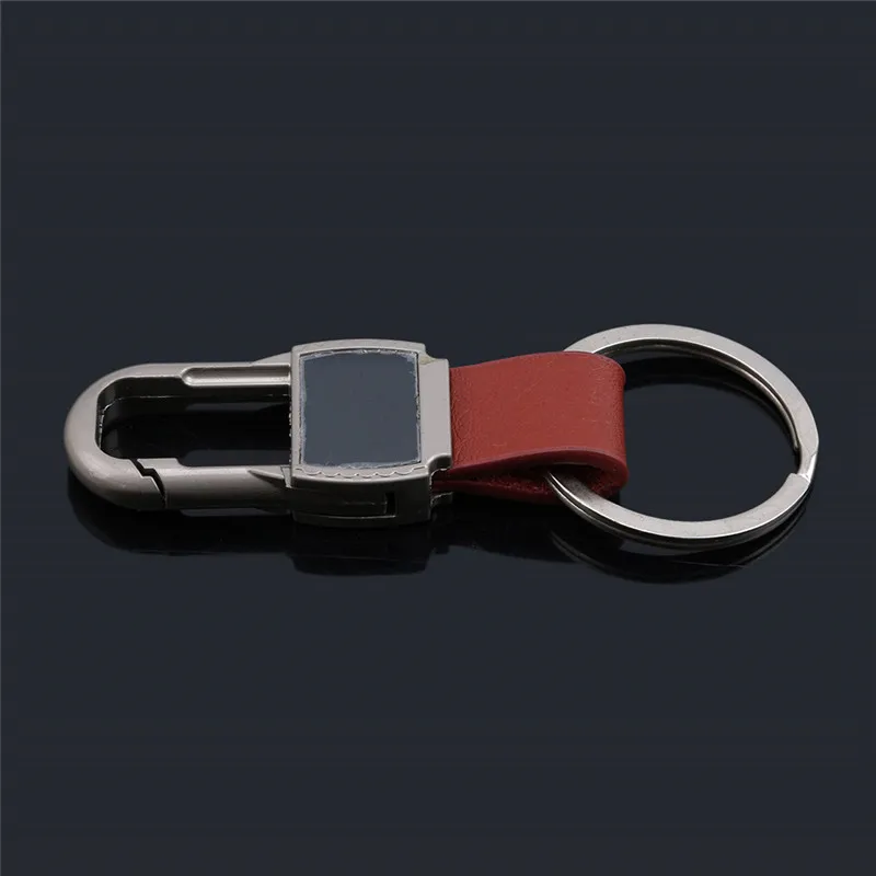 2019 мужской брелок металлический деловой стиль черный кожаный светодиодный