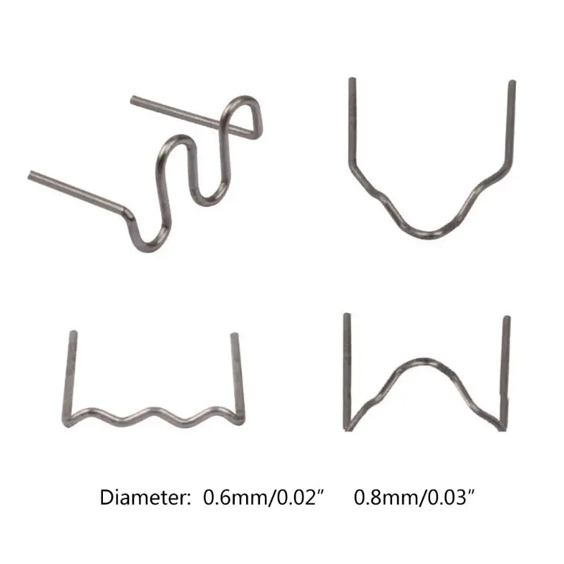 

600Pcs 0.6/0.8mm Wave Flat Hot Staples For Plastic Stapler Repair Welder