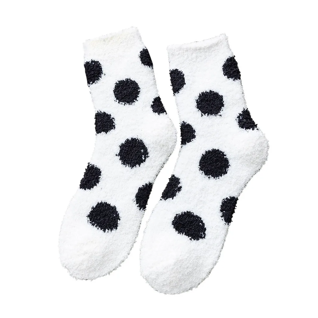 Модные домашние мягкие носки-тапочки для женщин и девочек Теплые носки сна с