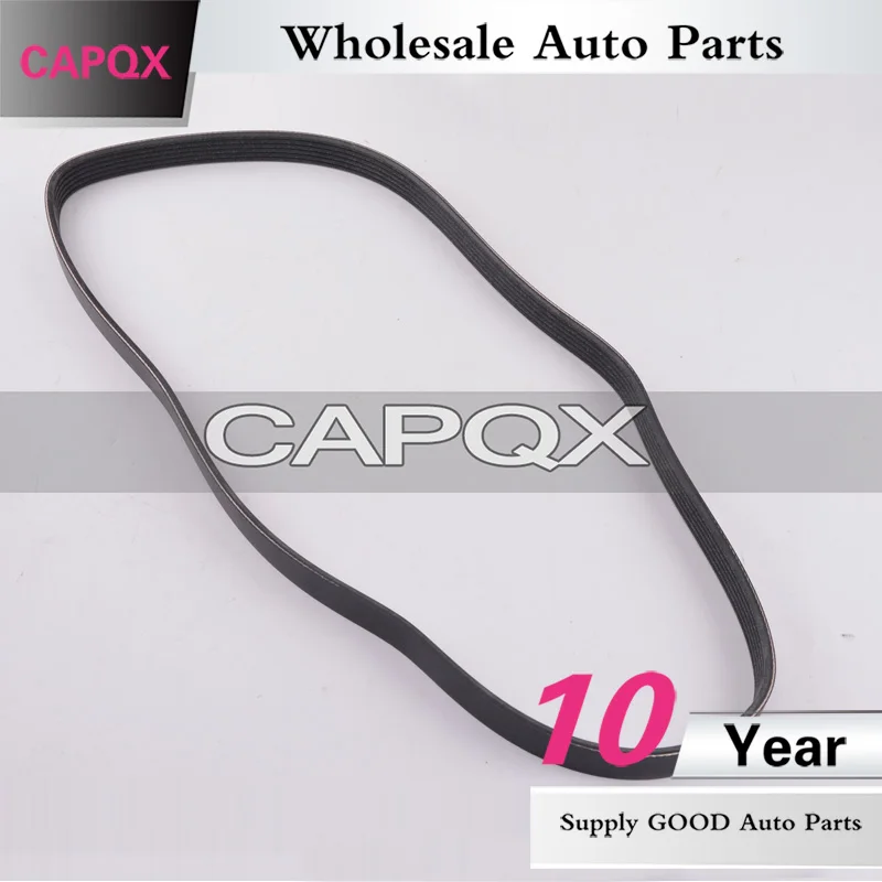 V ребристый ремень CAPQX для вентилятора и генератора OEM #99366 K1230 6PK1230 Toyota 2007 Corolla SED