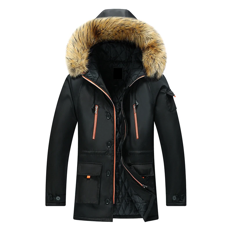 Куртка мужская зимняя с хлопковой подкладкой, теплая ветровка с капюшоном, Повседневная модная верхняя одежда от AliExpress RU&CIS NEW