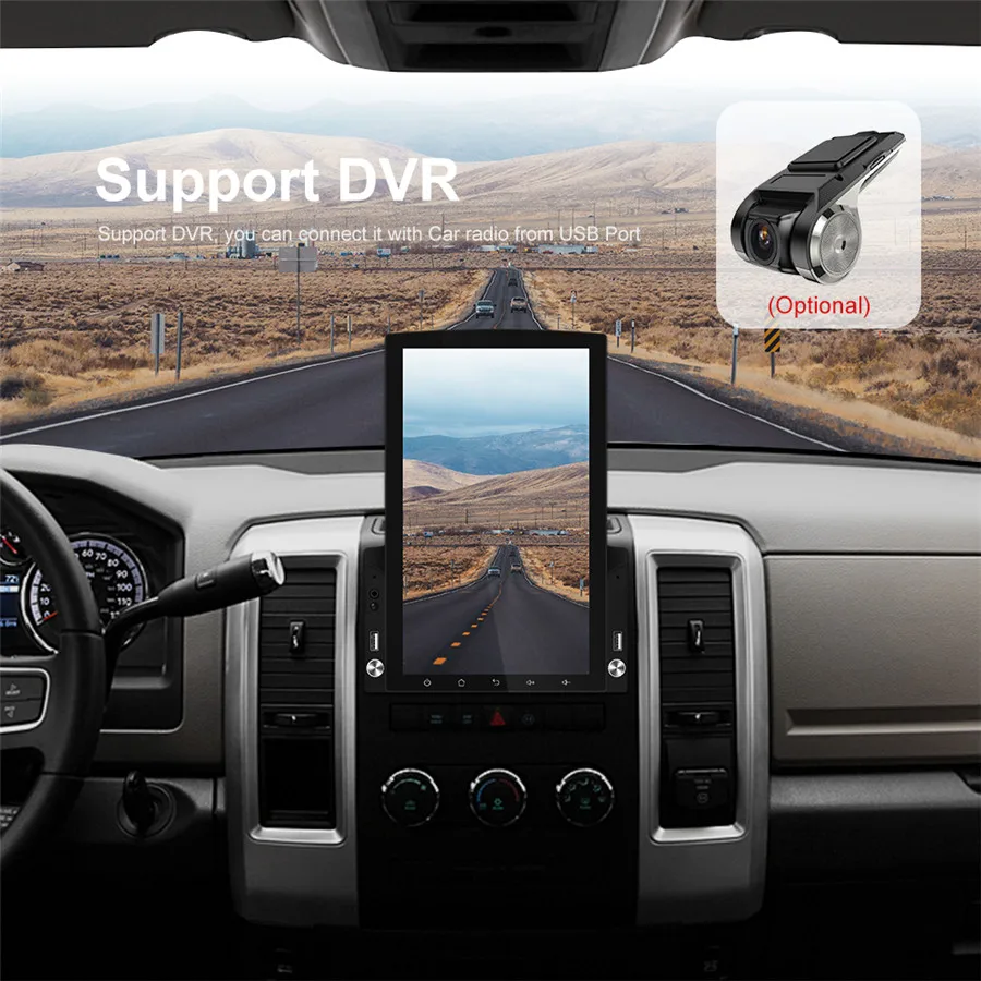 Автомагнитола 2 DIN HD 9 7 дюйма Android 10 0 вертикальный экран 1 Гб + 16 ГБ GPS Wi-Fi