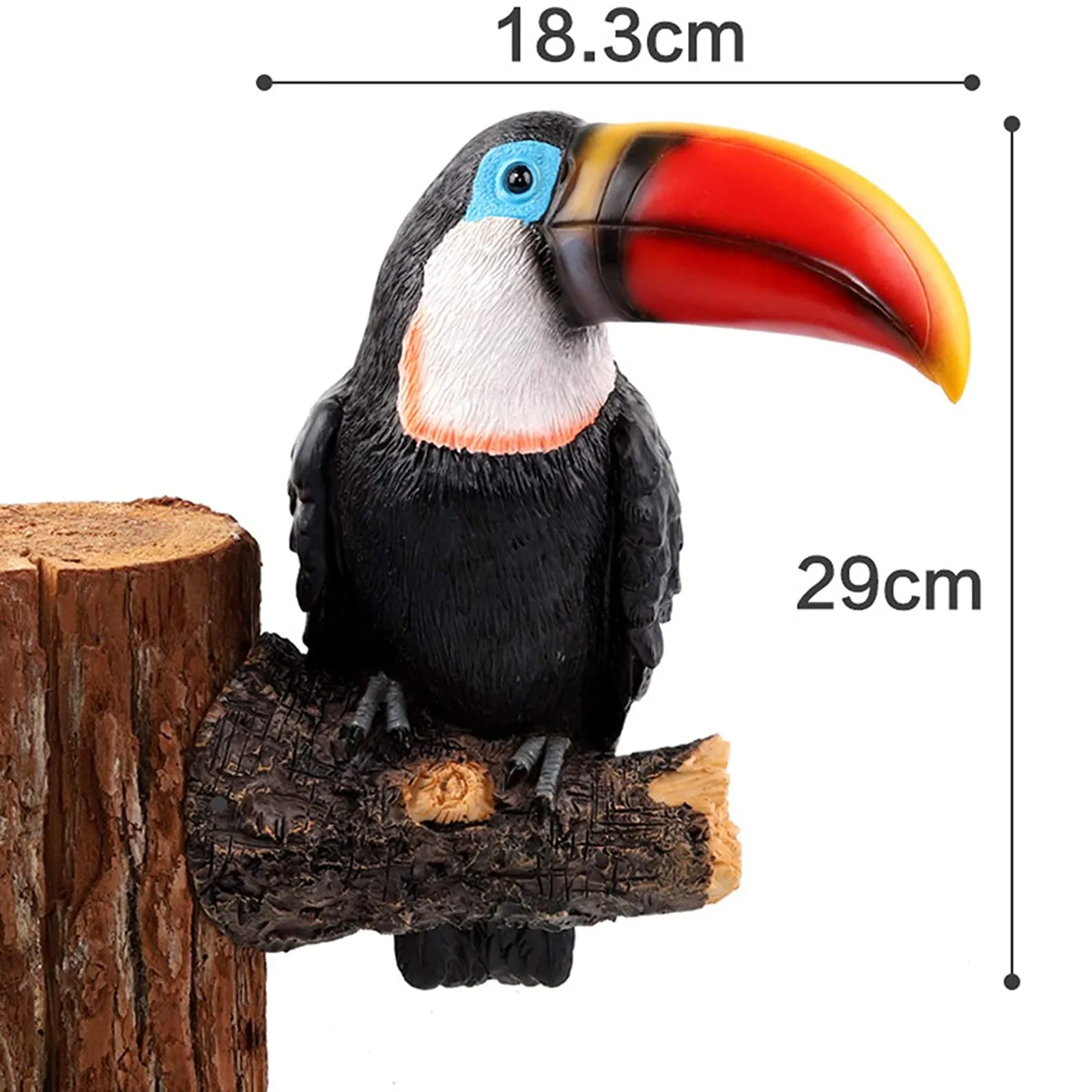 

1pc Garden Bird Statue Artificial Resin Parrot Imitation Bird Model Figurine Birds Parrot Home Garden Decoration Ornament