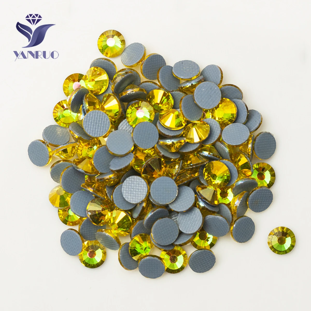 YANRUO 2058HF цитрин AB Стразы горячей фиксации Strass Iron On стеклянный Хрустальный клей