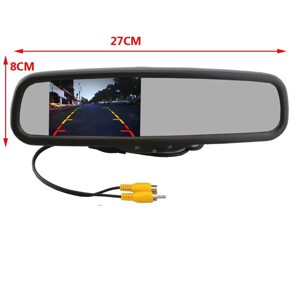 4 3 &quotTFT lcd Зеркало заднего вида Автомобильный монитор видео вход 2Ch со специальным