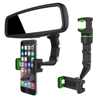 New Adjustable Phone Holder Universal Stable Clip For Car Rearview Mirror Multi-Function Bracket Easy Install Car Accessories