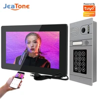 jeatone 10inch wifi smart video doorphone for home camera with passcode remote unlock access 960p video goalkeeper ac 220v