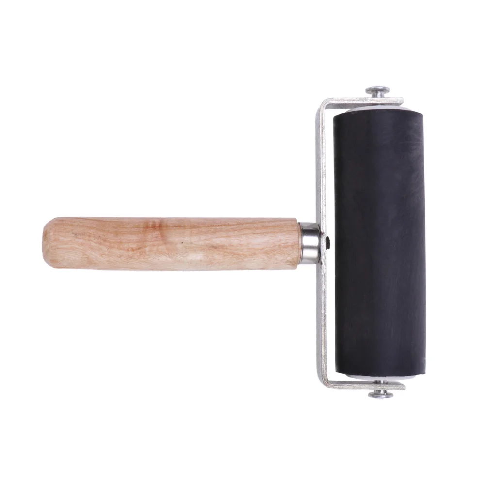 

Rubber Roller Brayer Printmaking Craft Projects Ink and Stamping Tools (Black)