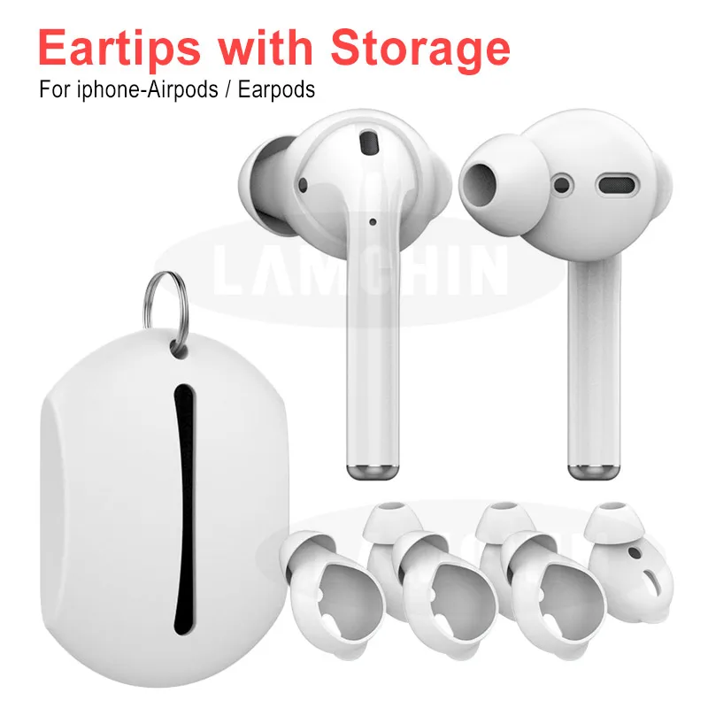 3 пары Противоскользящих насадок для наушников Airpods силиконовый чехол насадки