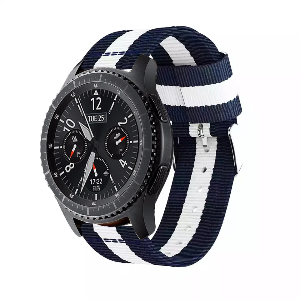Ремешок спортивный нейлоновый для Samsung Galaxy Watch 46 мм Active 3 45 Gear S3 | Наручные часы