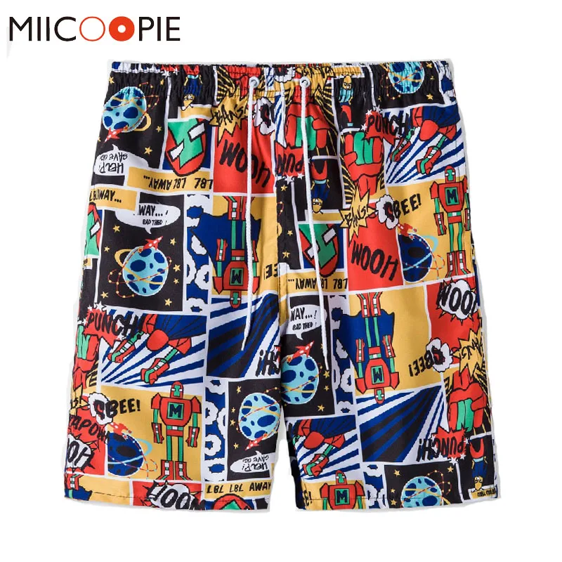 

Men Cartoons Printed Surfing Short Multiple Pattern Beach Swim Shorts Men Trunks Summer Hawaiian Vacation Short Masculina