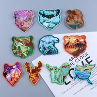 twelve constellations animal scenery badge embroidery patch applique clothes ironing clothing sewing supplies decorative badges