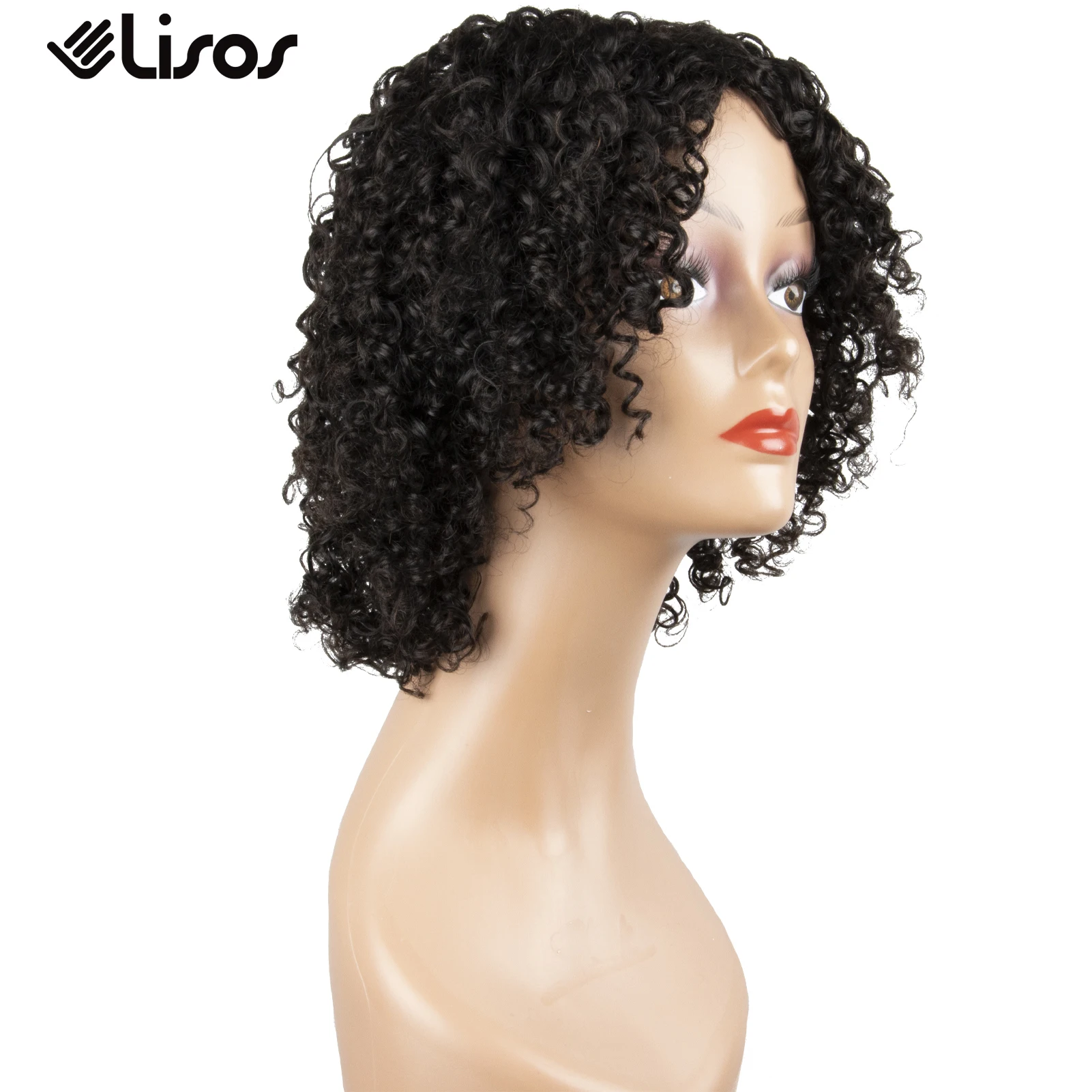 

Vietnamese Short Curly Fringe Wig 100% Human Hair Spiral Curls Bob Wigs with Bangs for Black Women