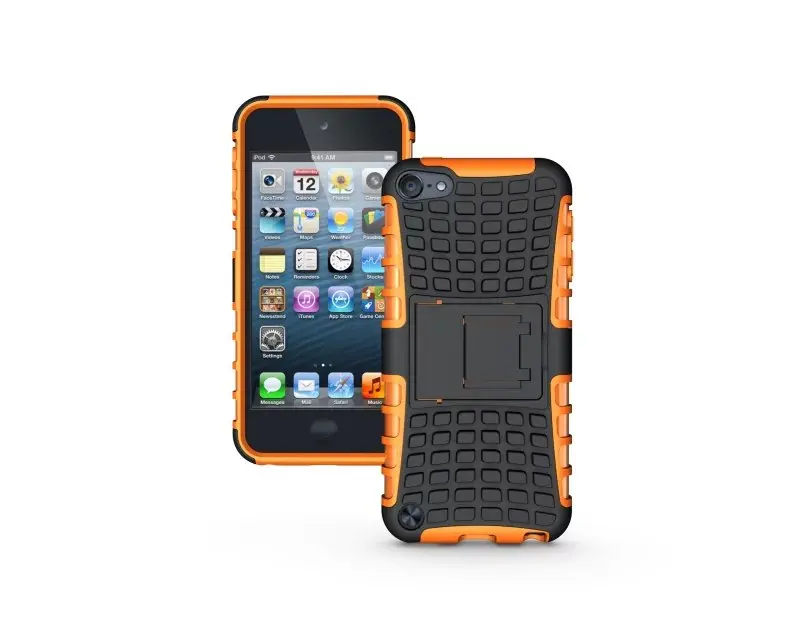 Роскошный touch5 6 Чехол ТОНКАЯ БРОНЯ чехол для ipod Touch 5 6 5G 5th Generation Gen NEO Hybrid PC+ Силиконовая задняя крышка чехол для мобильного телефона - Цвет: Оранжевый