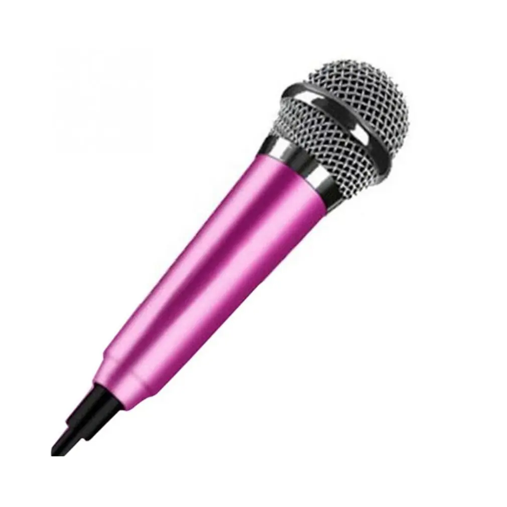 

Portable 3.5mm Stereo Studio Mic KTV Karaoke Mini Microphone For Cell Phone Laptop PC Desktop Small Size Microphone