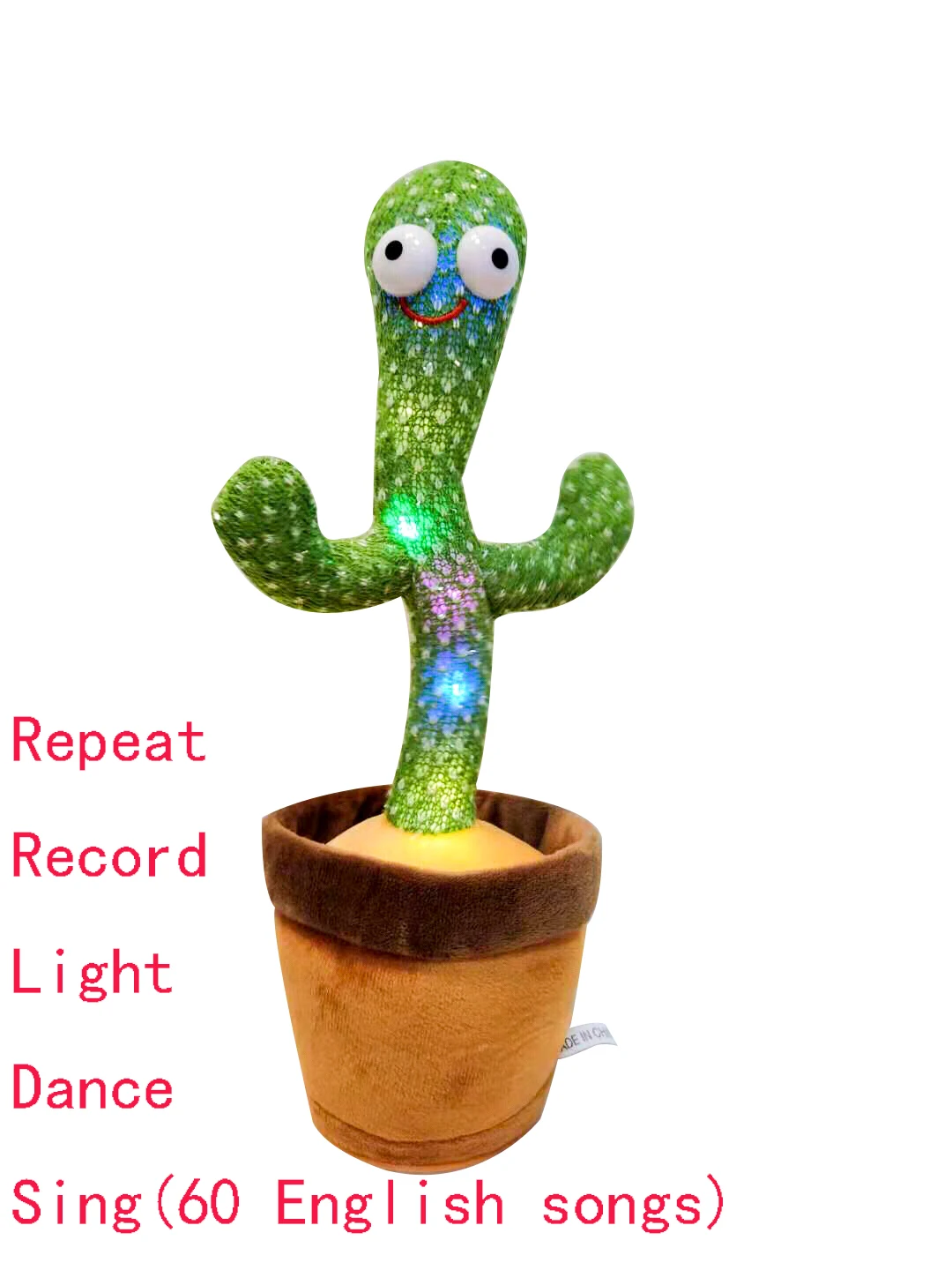 

32cm Electric Dancing Plant Cactus Plush Stuffed Toy with Music for Kids Children Gifts Home Office Decoration