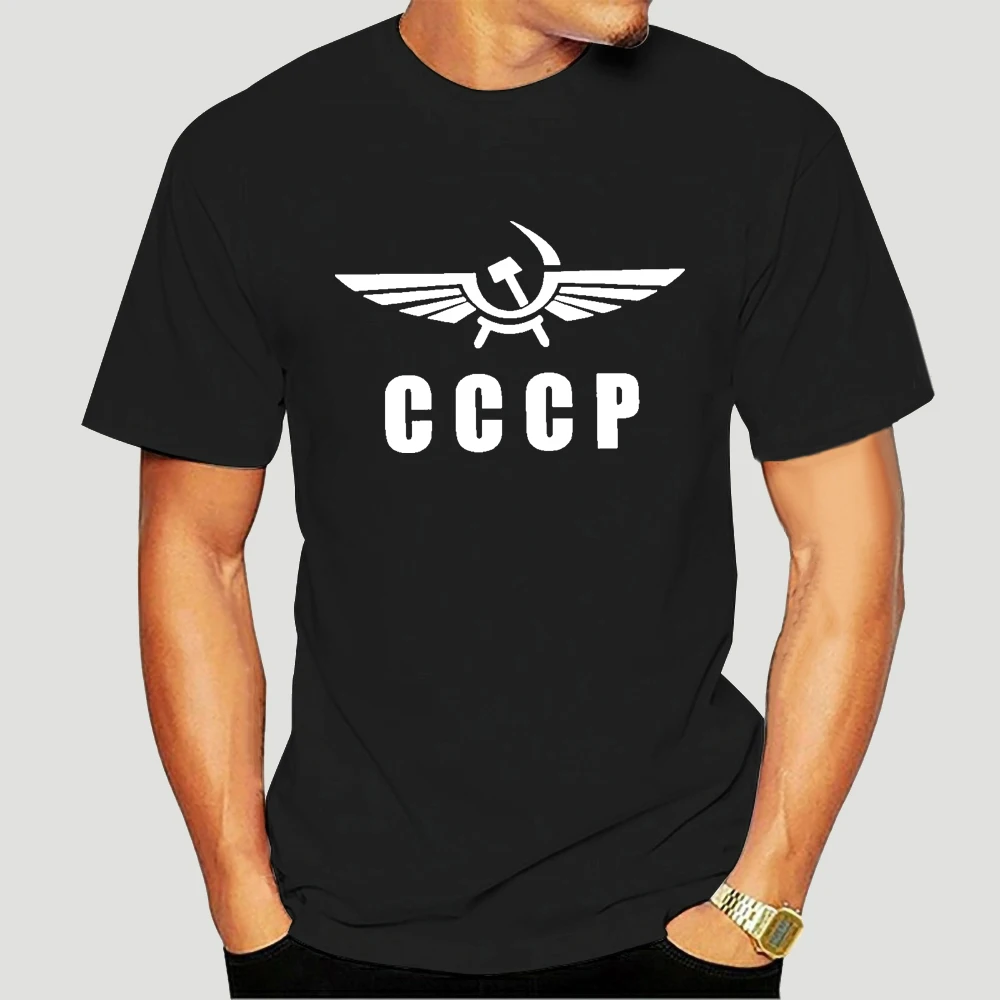 

New Cool 's T-shirt Cccp RussiaT-Shirt Summer Male Short Sleeve Shirt Hip Hop Harajuku Fitness Streetwear-3264A