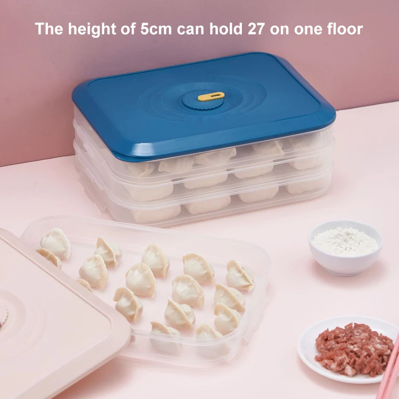 

Plastic Storage Containers Storage Egg Refrigerator Organizer Quick Frozen Water Dumpling Storage Box Multilayer Box Compartment