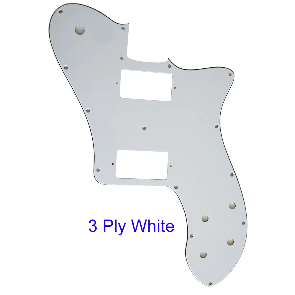 

Pleroo Custom Guitar pickgaurd For 15 hole screws 72 Tele Deluxe Reissue Guitar Pickguard With PAF Humbucker , 3 Ply White