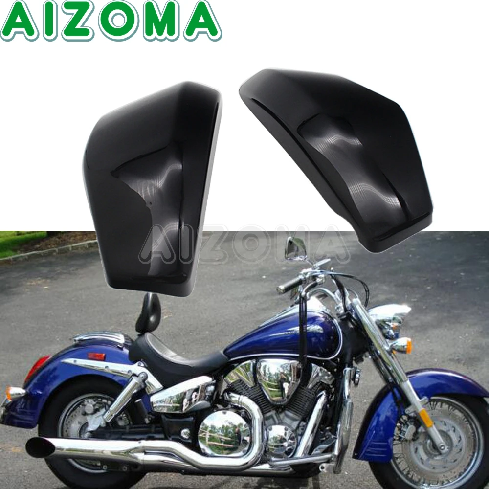 Левая/правая боковая крышка аккумулятора мотоцикла для Honda VTX1300 VTX 1300 2003 2009 Черная