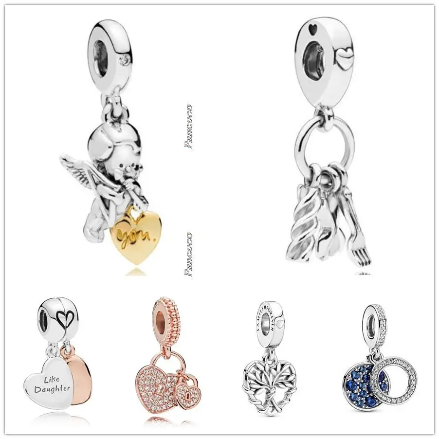

Authentic 925 Sterling Silver The Ultimate Matchmaker With Gold Love Heart Charm Beads Fit Pandora Bracelet & Necklace Jewelry