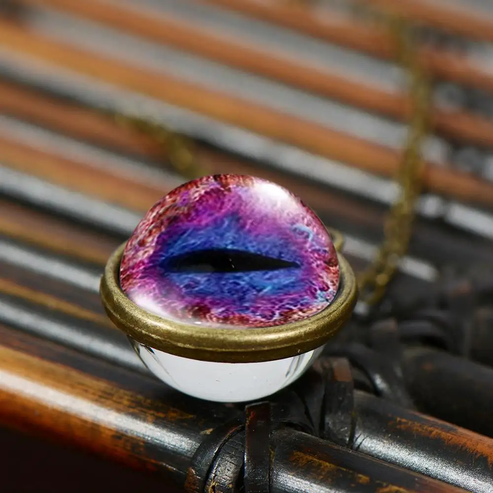 Азиатских несколько Цвет &quotDragon Eye&quot двусторонняя колье в последних тенденциях