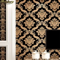 beibehang papel de parede floral wall covering pvc wallpaper black classic wall paper home decor background wall blacksilver