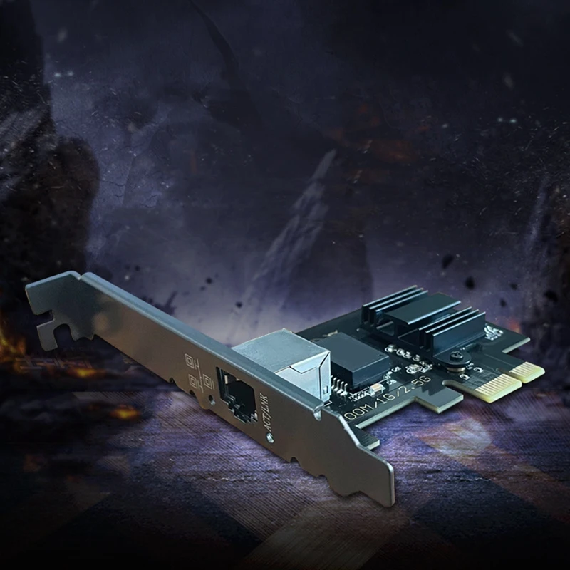 

PCIE Network Card 2.5Gbps Gigabit Network Card 1225 Chip PCIE-1X 4X 8X 16X Network Adapter for Win10 32-Bit/64-Bit Linux