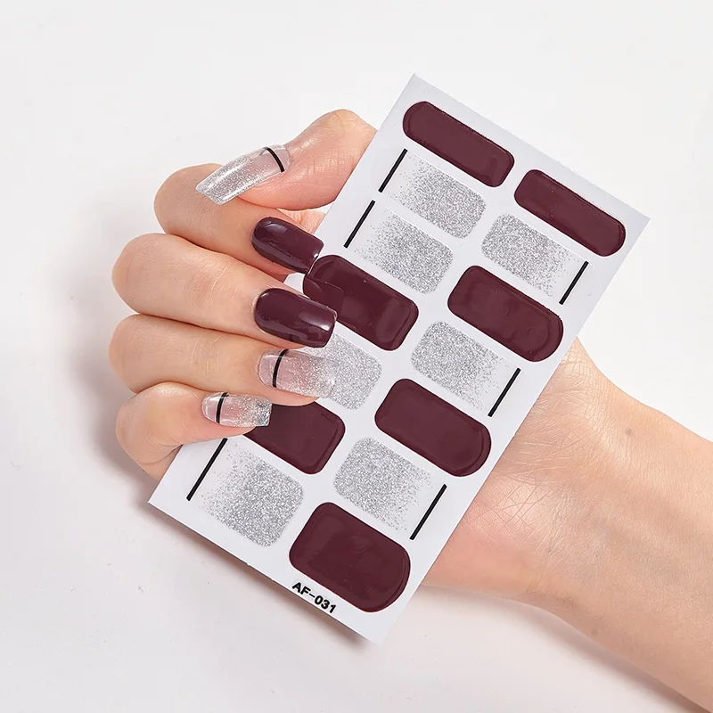 

Nail Stickers Foil Nail Art Stickers 2020 Colorful Nail Decoration Pure Solid Color Decals Plain Stickers Nail Tips Nail Strips