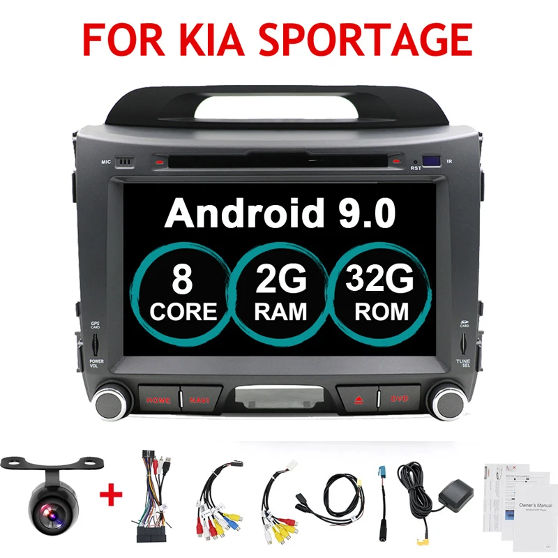 Bosion 2din HD Android 9,0 автомобильный DVD мультимедийный плеер для KIA Sportage 3 4 2010 2011 2012 2013 автомобильный Радио gps навигация