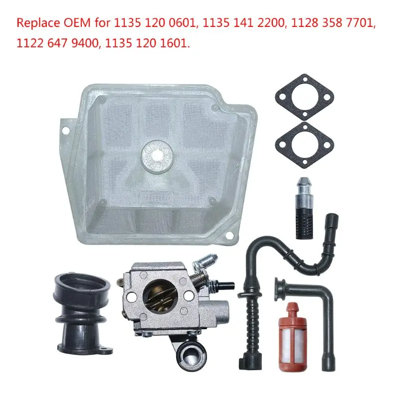 

C3R-S236 Carburetor Carb Gasket Kit for Stihl MS361 MS 361 Chainsaw Replace 1135 120 0601 w/Air Fuel Oil Filter Line