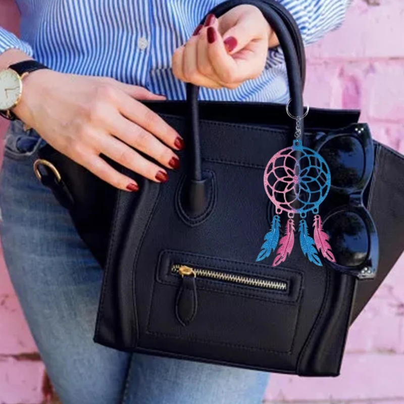 

5 шт. Ловец снов брелок для ключей с перьями эпоксидная смола, форма автомобиля кулон силиконовая форма