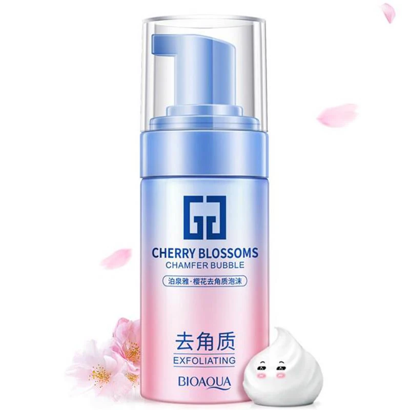 

Cherry Blossom Exfoliating Bubble Face Peeling Facial Scrub Deep Cleansing Skin Ageless Whitening Skin Care