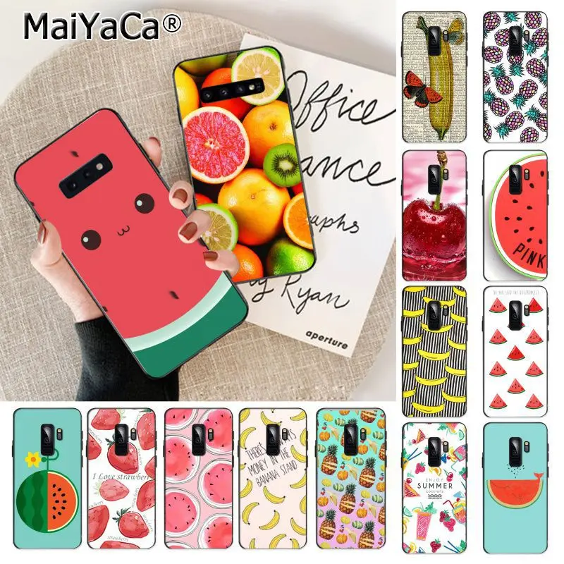 MaiYaCa Фрукты Ананас банан арбуз чехол для телефона Samsung S9 plus S6 edge S7 S7edge S8 S8plus S10