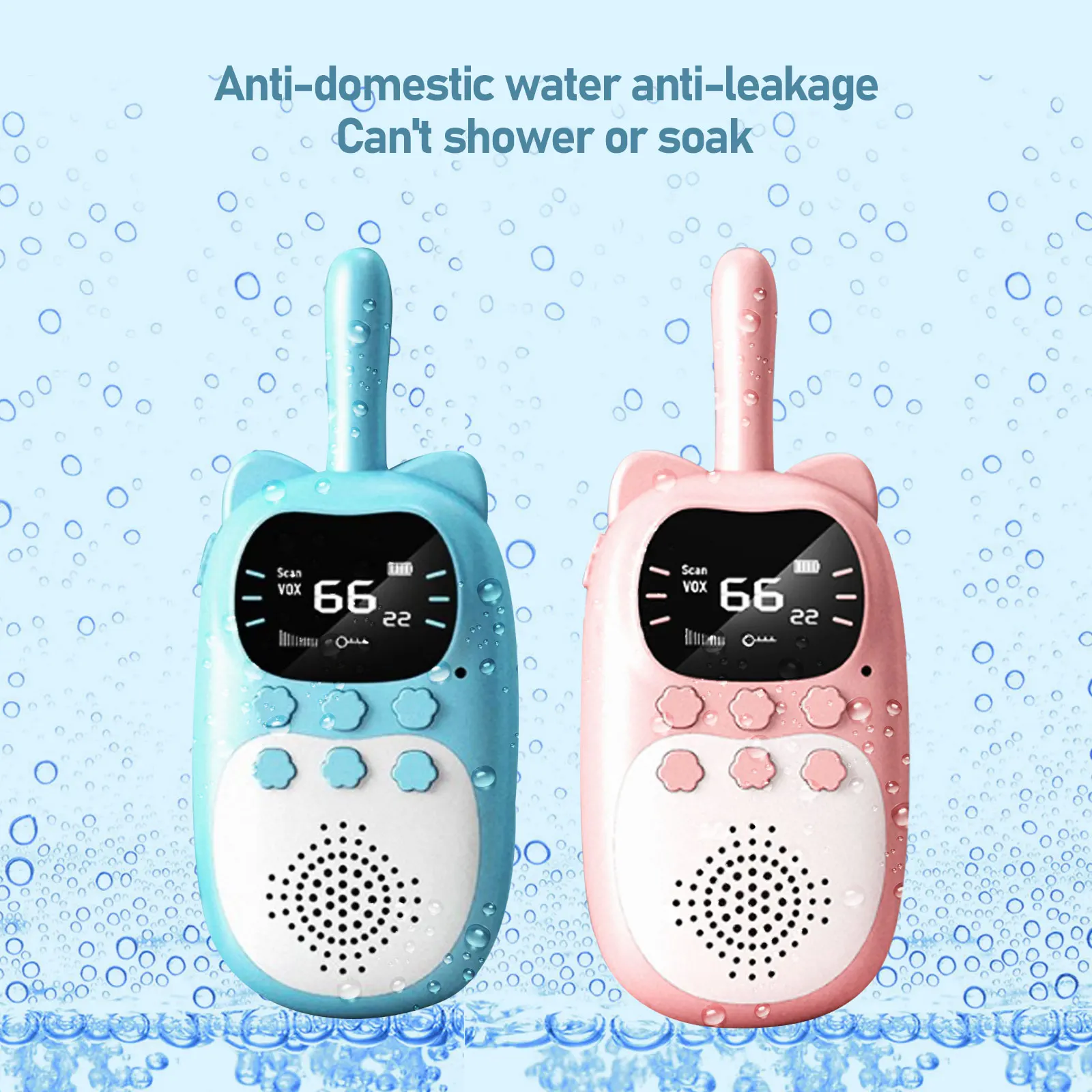 

1 Pair Kids Walkie Talkies Kid Gift Toy Cute Cat 3 KMs Long Range Walkie Handheld Talk Parent-Child Educational Interactive Toys